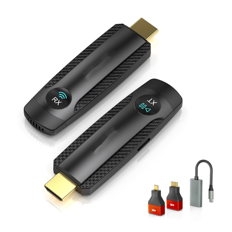 HDMI bežični proširivač 1080P@60Hz, domet 100 m, daljinsko buđenje, upravljanje napajanjem — predajnik i prijemnik uključeni