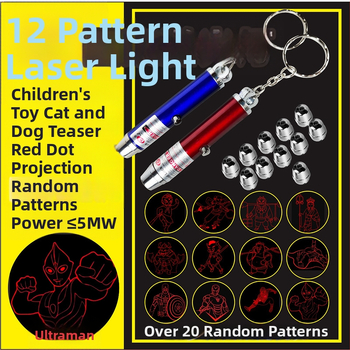 Yirui Nostalgijski dječji laserski projektor iz 80-ih — više obrazaca projekcije, infracrveni laserski pokazivač, zabava za mačke