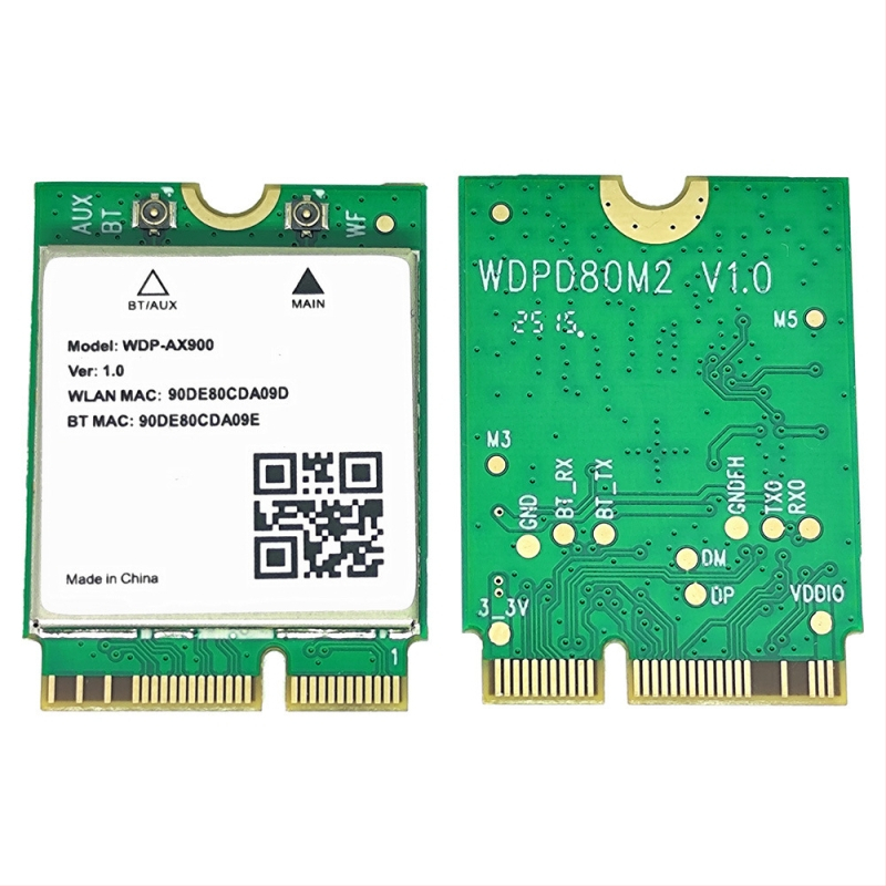 AIC8800D80P M.2 Wi‑Fi 6 karta – ugrađena dual-band 2.4GHz/5.8GHz, Bluetooth 5.4, 5400 Mbps