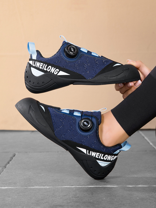 Παιδικά παπούτσια αναρρίχησης για αρχάριους – για εσωτερική και εξωτερική αναρρίχηση, αντιολισθητική σόλα από καουτσούκ, πλεκτό επάνω μέρος, χαμηλός πάτος 1–3 cm