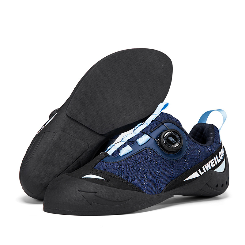 Παιδικά παπούτσια αναρρίχησης για αρχάριους – για εσωτερική και εξωτερική αναρρίχηση, αντιολισθητική σόλα από καουτσούκ, πλεκτό επάνω μέρος, χαμηλός πάτος 1–3 cm