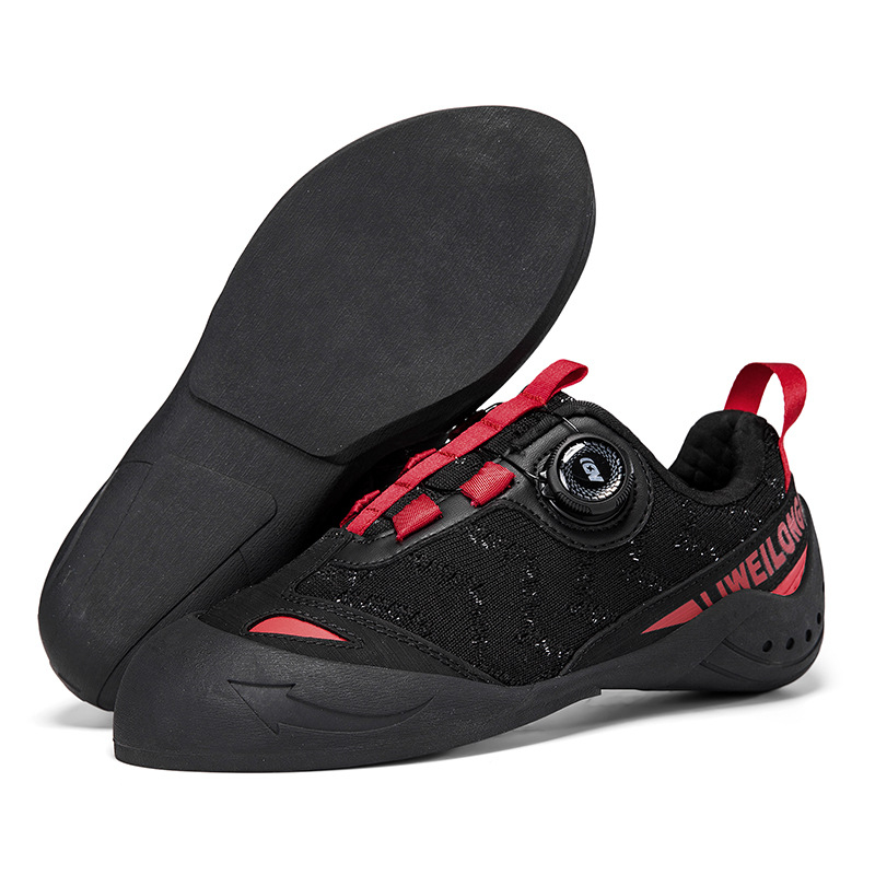 Παιδικά παπούτσια αναρρίχησης για αρχάριους – για εσωτερική και εξωτερική αναρρίχηση, αντιολισθητική σόλα από καουτσούκ, πλεκτό επάνω μέρος, χαμηλός πάτος 1–3 cm