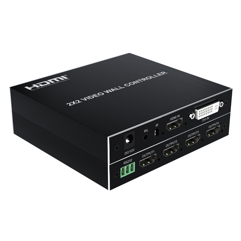 HDMI 2x2 procesor na zloženie obrazov – Model 2X2SF, pre TV stenu, 1080P, prepínač/rozdeľovač