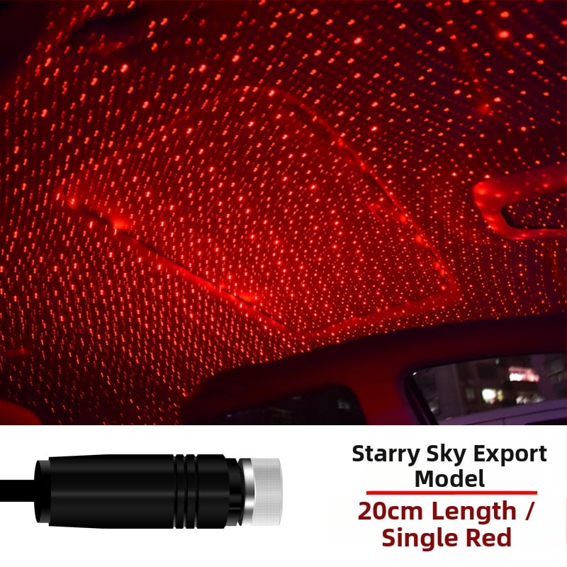 Autó LED világítás csillagos égbolttal, USB atmoszférikus mennyezeti világítás, belső és külső projekció, C sorozat, 5V, 0.1W