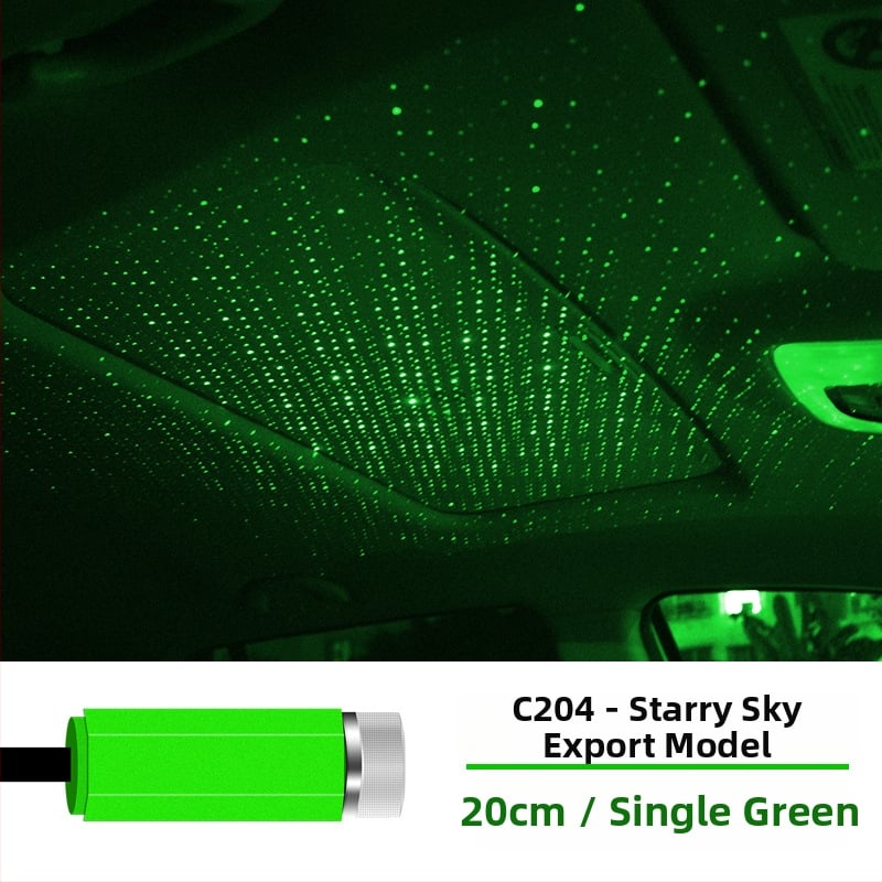 Autó LED világítás csillagos égbolttal, USB atmoszférikus mennyezeti világítás, belső és külső projekció, C sorozat, 5V, 0.1W