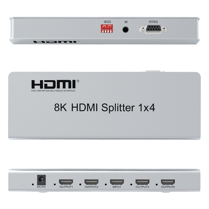 HDMI konverter 1×4 HDMI bemenettel és kimenettel a videóelosztáshoz