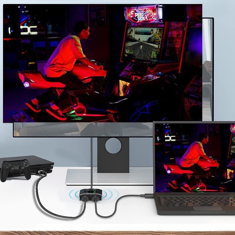 HDMI prekidač 2 ulaza 1 izlaz, 8K rezolucija, Windows kompatibilan, upravljanje napajanjem