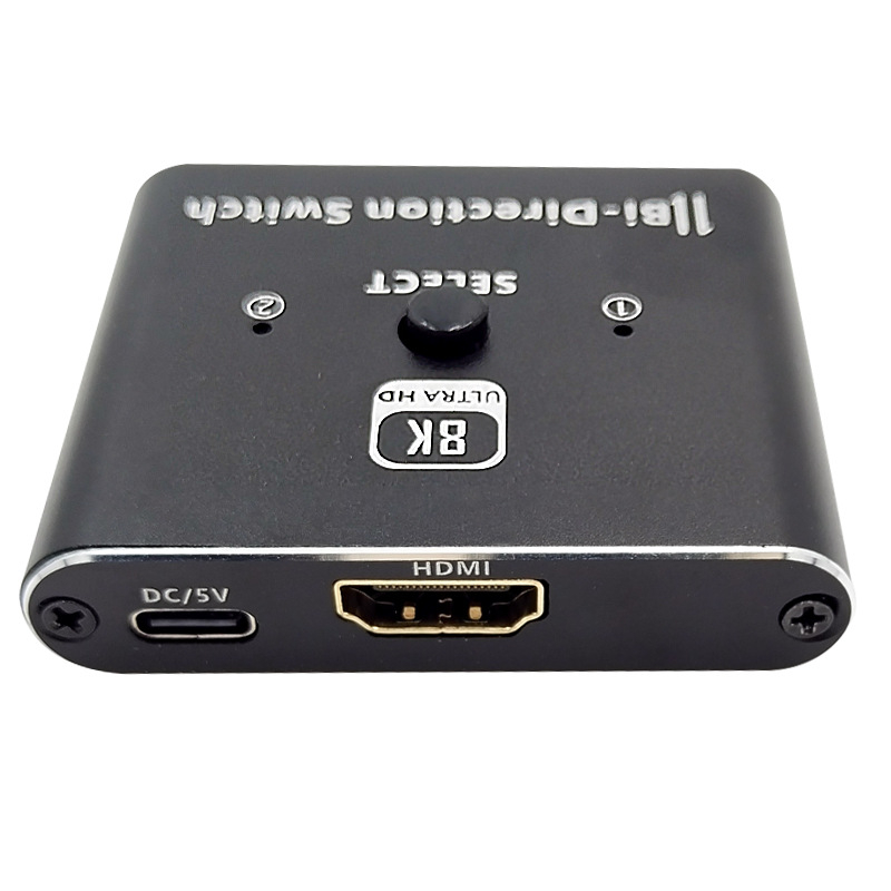 HDMI prekidač 2 ulaza 1 izlaz, 8K rezolucija, Windows kompatibilan, upravljanje napajanjem