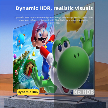 DP videókapcsoló, 4K 144 Hz, DP 1-in 3-out, 5 m átviteli távolság, 32,4 Gbps sávszélesség, 5V tápegység