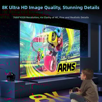 HDMI videókapcsoló bemenet/kimenet HDMI-vel, sávszélesség 48 Gbps, 10 m hatótáv, 5V tápegység, 5W fogyasztás