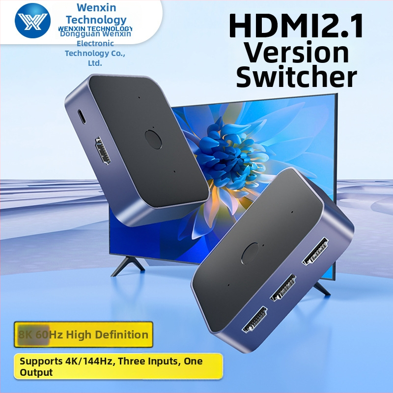 HDMI videókapcsoló bemenet/kimenet HDMI-vel, sávszélesség 48 Gbps, 10 m hatótáv, 5V tápegység, 5W fogyasztás