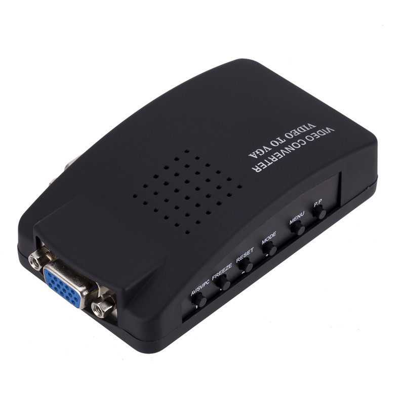 AV to VGA videokonverter, prekidač/rasporednik, rezolucija 720×576, model AV to VGA, upravljanje napajanjem podržano, daljinsko buđenje nije podržano