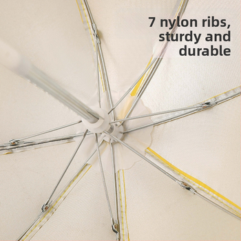 Yushun mini kišobran za bicikl s klipom za telefon - 8 čeličnih rebara, poliester 170T, UV zaštita PA++, ručno otvaranje i zatvaranje, plastična drška