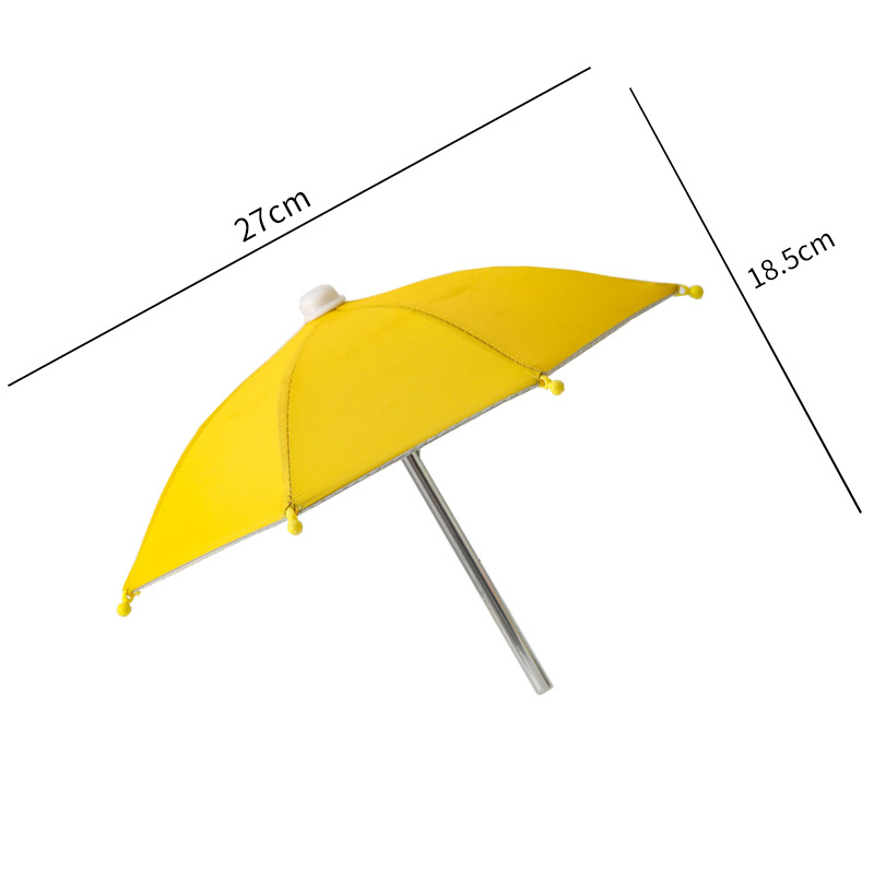 Yushun mini kišobran za bicikl s klipom za telefon - 8 čeličnih rebara, poliester 170T, UV zaštita PA++, ručno otvaranje i zatvaranje, plastična drška