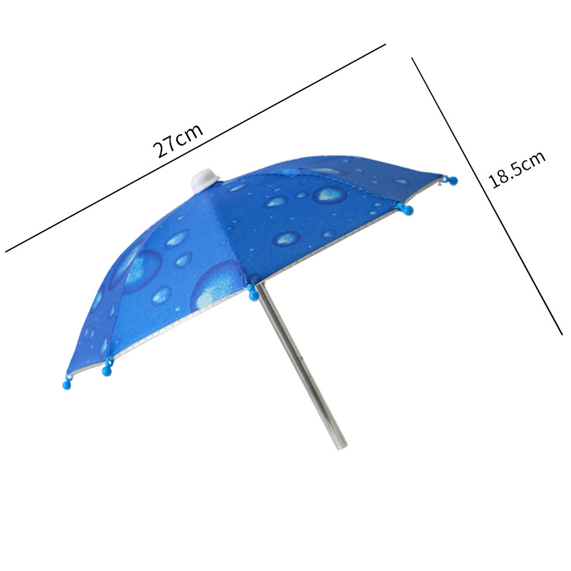 Yushun mini kišobran za bicikl s klipom za telefon - 8 čeličnih rebara, poliester 170T, UV zaštita PA++, ručno otvaranje i zatvaranje, plastična drška