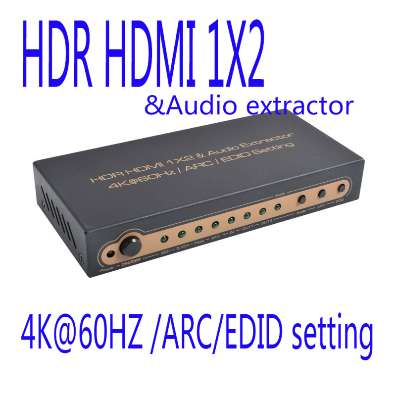 HDMI 1x2 splitter s izlazom zvuka, 4K60Hz, model YY-0054M1