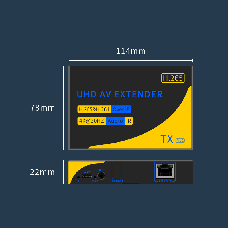 Vezeték nélküli HDMI extender 4K, 200 m hatótáv, Tx Pro 2-C1 / Rx Pro 3-C1