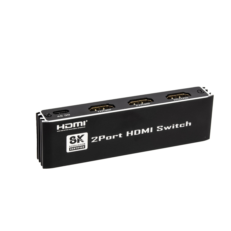 HDMI 2.1 2×1 prekidač, 8K@60Hz i 4K@120Hz, 5m kabel, daljinsko buđenje, upravljanje napajanjem