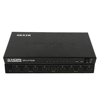 Διανομέας HDMI 1x8, σειρά 4K, είσοδος/έξοδος HDMI, τροφοδοσία 5V, υψηλή ταχύτητα μετάδοσης