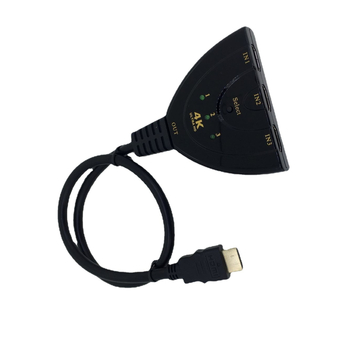 HDMI 3x1 prekidač, 1080p, kabel 0,3 m, upravljanje napajanjem, ry-03