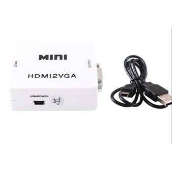 Convertor HDMI la VGA cu sunet – Hdmi2Vga, semnal video 1080P, 1920×1080 rezoluție, compatibil Windows 7