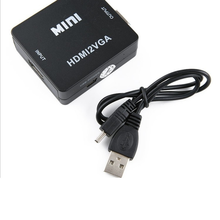 Convertor HDMI la VGA cu sunet – Hdmi2Vga, semnal video 1080P, 1920×1080 rezoluție, compatibil Windows 7