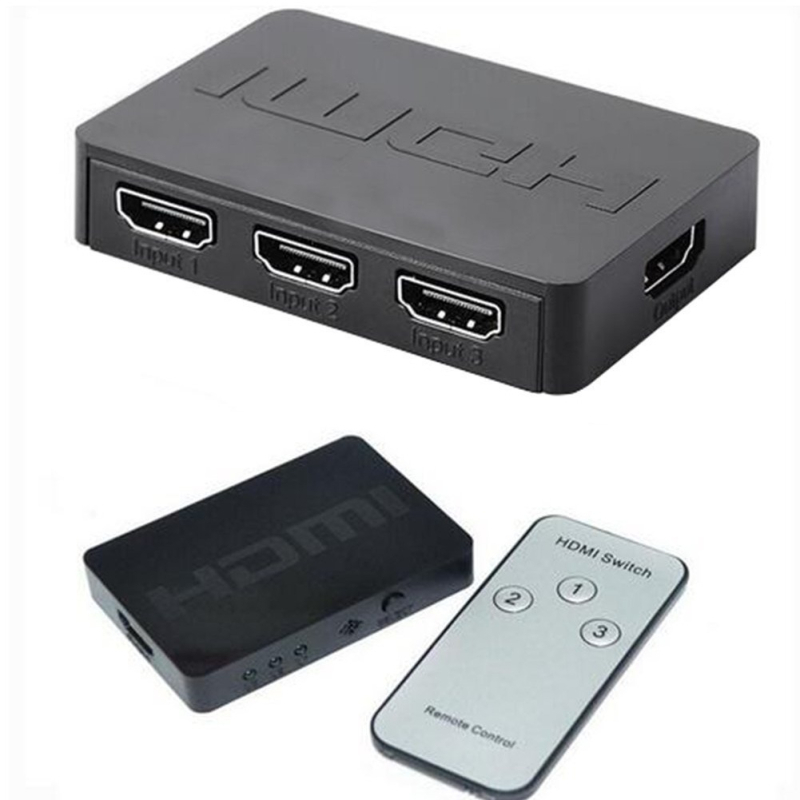 HDMI preklopnik s 3 ulaza i 1 izlaz, daljinsko upravljanje, 1080p, upravljanje napajanjem