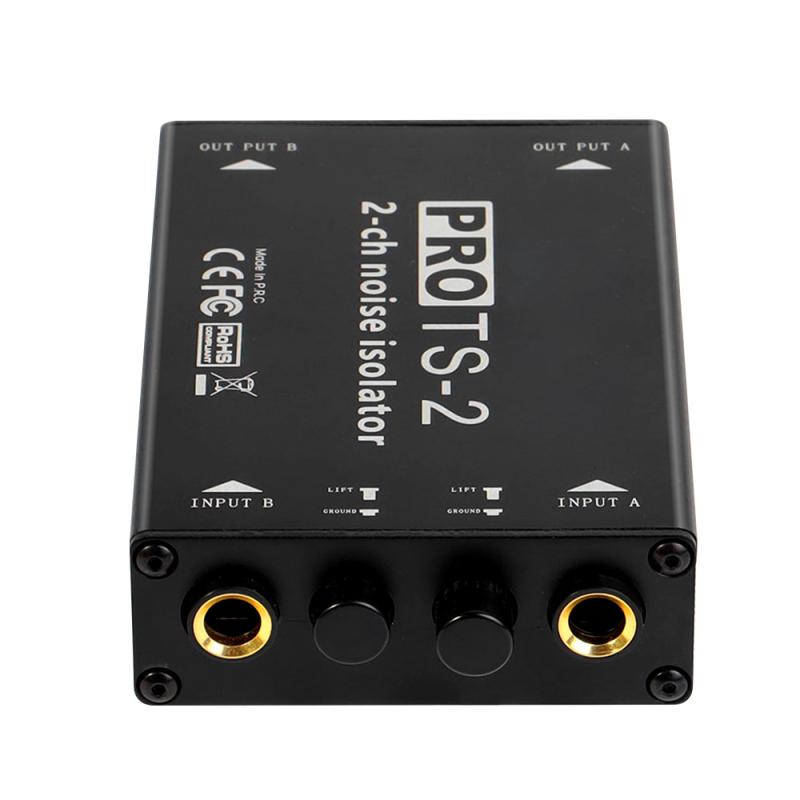 Audio izolator TS-2 s dvostrukim uzemljenjem za audio kabele