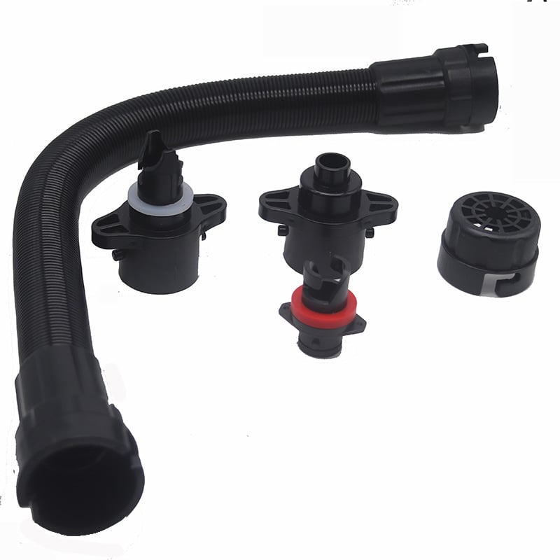 Помпа за надуване с многокалибрени накрайници - многофункционален накрайник, въздушна тръба за басейни и надуваеми възглавници (220 W, 30 л/мин, 1–5 мин, цифров дисплей, два или повече цилиндъра)