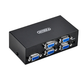 VGA elosztó/splitter 2004, 200MHz, 4 monitor egyetlen gazdától, VGA bemenet/kimenet, 22V tápegység