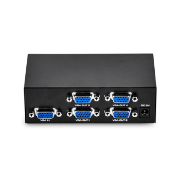 VGA elosztó/splitter 2004, 200MHz, 4 monitor egyetlen gazdától, VGA bemenet/kimenet, 22V tápegység