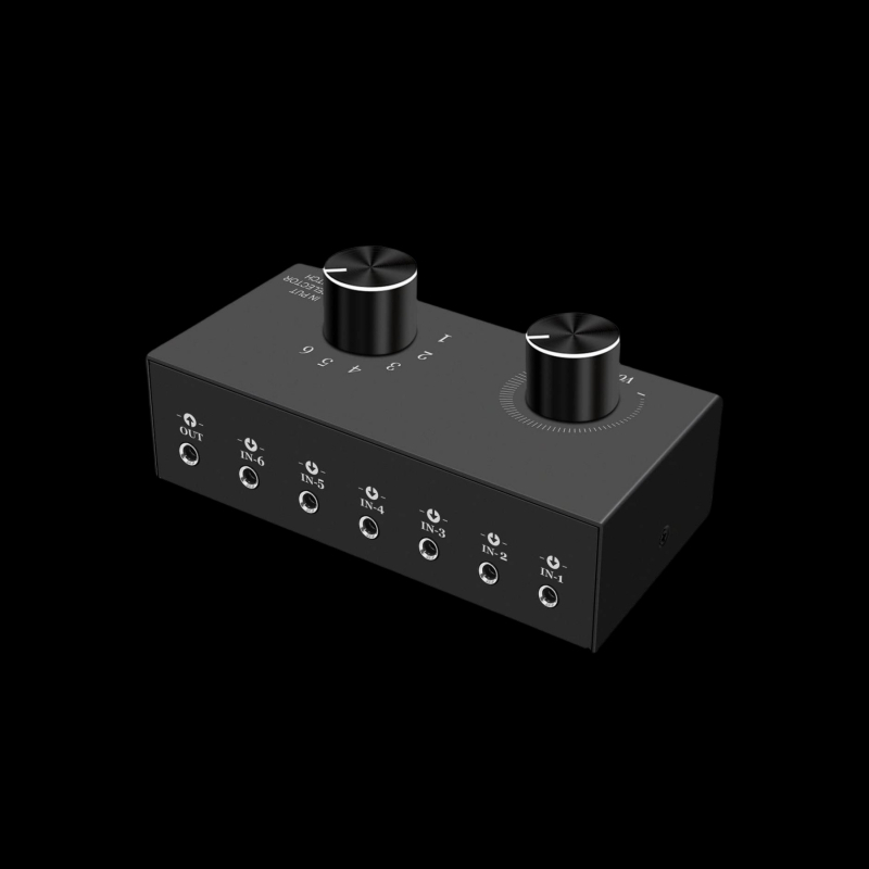 CACONV CA-6-1 6-u-1 audio prekidač/pojačalo za 3,5 mm stereo kanale R/L