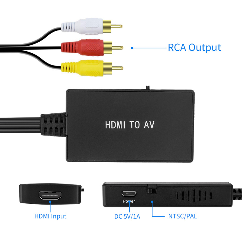 Megumi GV-CH5005 HDMI na AV konverter, 1080P, podrška upravljanju napajanjem