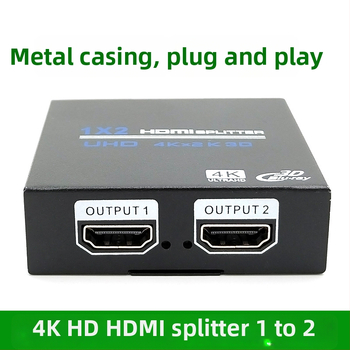 HDMI rozdeľovač 1x2, prenosová vzdialenosť 20 m, šírka pásma 480 Mbps, napájanie 5V1A (model OZF4)