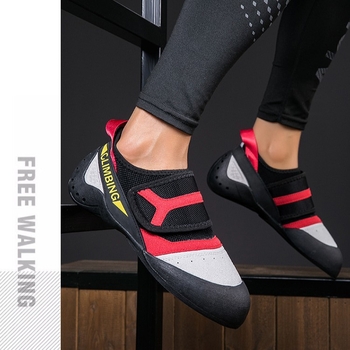 Παπούτσια αναρρίχησης με Velcro, καμβά επάνω μέρος, σόλα από φυσικό καουτσούκ, χαμηλό τακούνι 1-3 cm