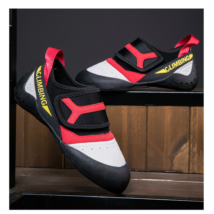 Παπούτσια αναρρίχησης με Velcro, καμβά επάνω μέρος, σόλα από φυσικό καουτσούκ, χαμηλό τακούνι 1-3 cm