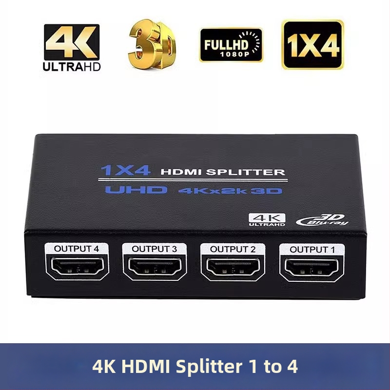 HDMI splitter 1x4, 4K UHD, podpora 3D, šírka pásma 2,5 Gbps, Oright OZF4