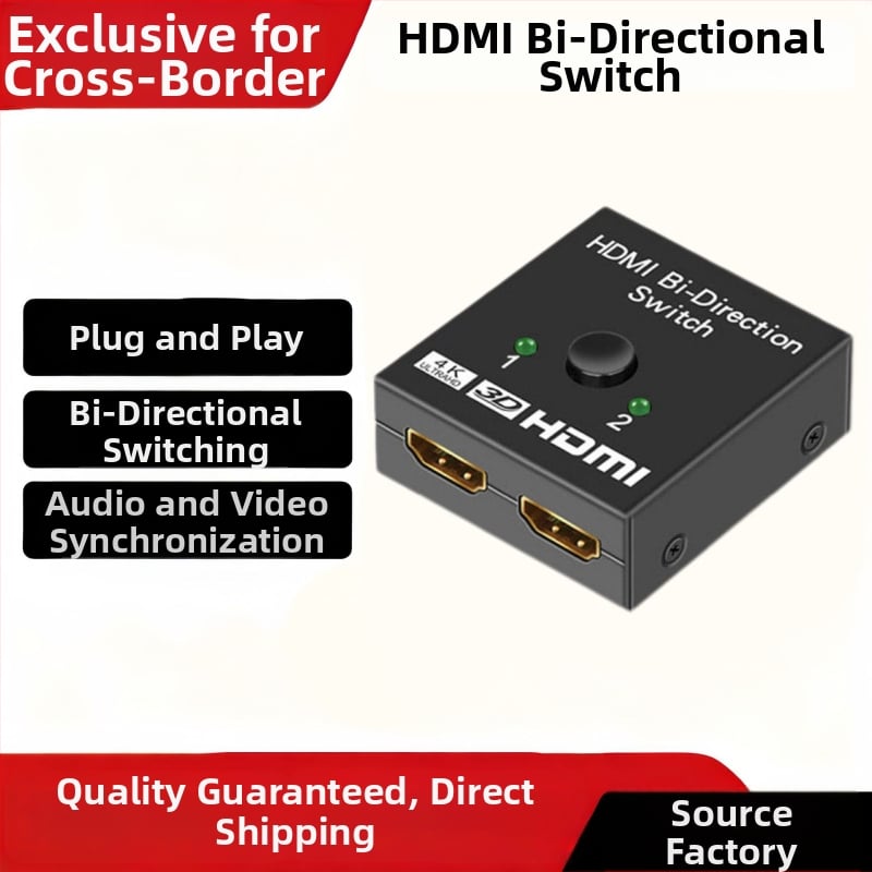 HDMI dvosmjerni prekidač, 2 ulaza 1 izlaz, 4K, prekidač/distributer
