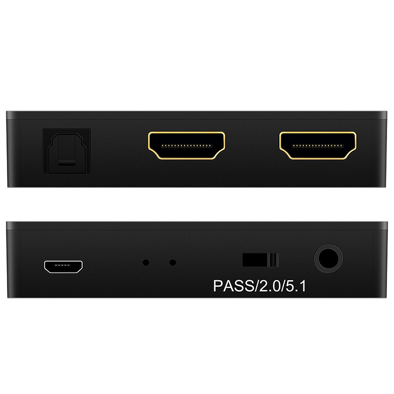 Hangkülönítő HDMI bemenettel és 3,5-ös kimenettel, 5V tápegység