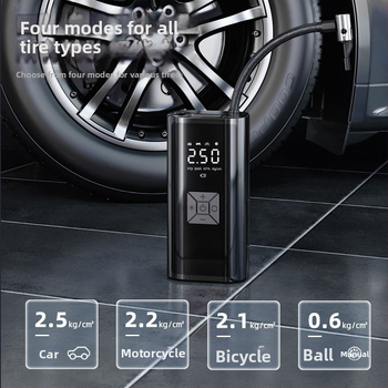 Електрически мобилен автомобилен компресор за гуми | безжична мини помпа, 12V, 120W, 35 л/мин, цифров дисплей
