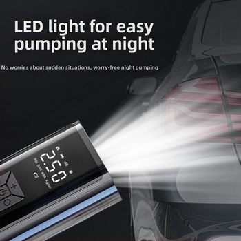 Електрически мобилен автомобилен компресор за гуми | безжична мини помпа, 12V, 120W, 35 л/мин, цифров дисплей