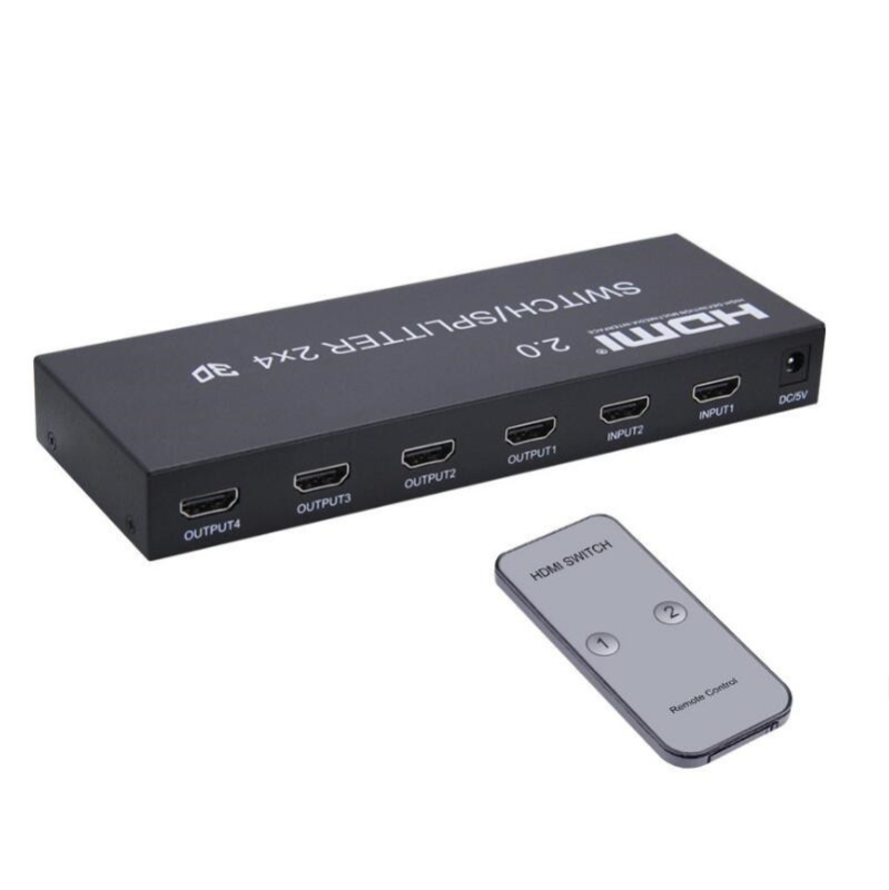 HDMI matriks preklopnik 2x4, 4K x 2K, podrška 3D, HDMI 2.0