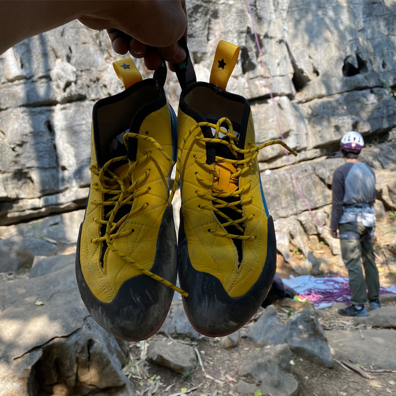 Παπούτσια αναρρίχησης με Velcro, διαπνοή, αντιολισθητική σόλα από καουτσούκ για αναρρίχηση σε βράχους