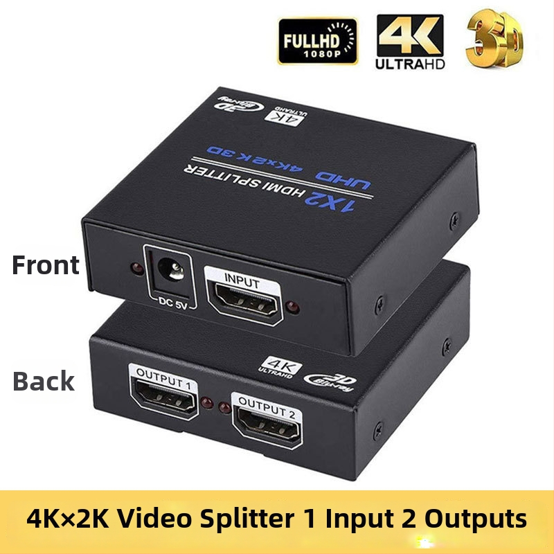 HDMI 1x2 video rozdeľovač, 4K podpora, HDMI vstup/výstup, Napájanie 5V 1A (5W), Model OZF4