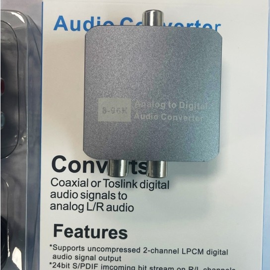 Analogno-digitalni audio pretvarač, ulaz 3.5 mm i 2RCA, izlaz optički/koaksijalni SPDIF, LPCM, model OZV1A-1, brend ORIGHT, OEM dostupan