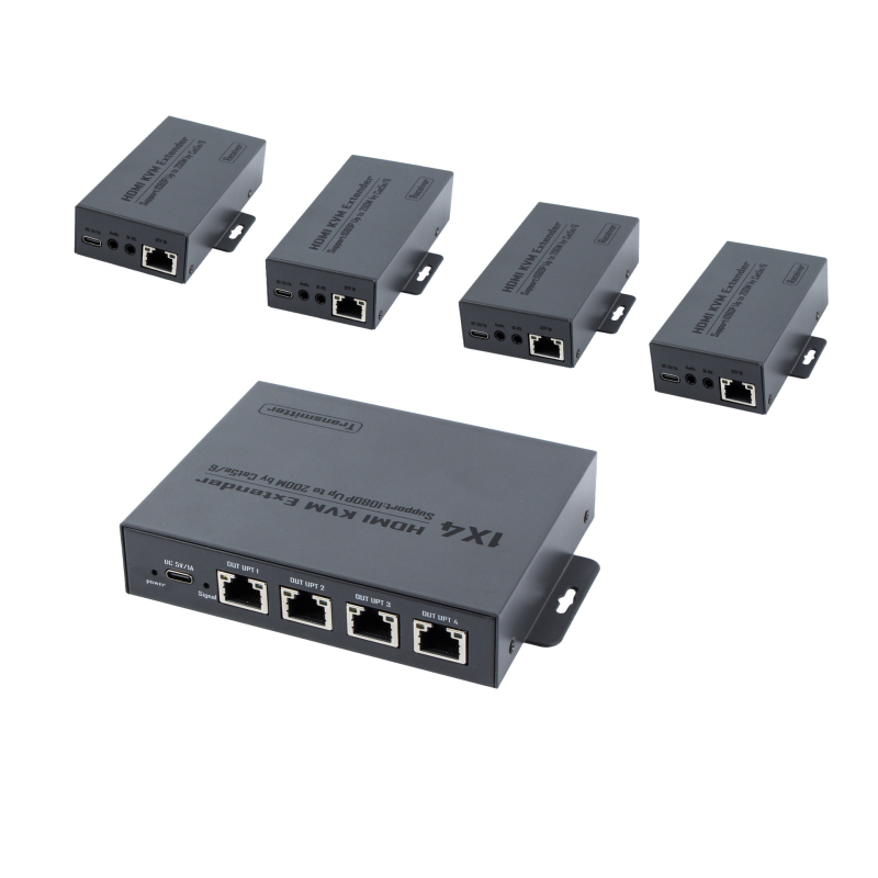 HDMI KVM extender/rasporeditelj 1–4, kabel 200 m, 1920×1080, 1080P60Hz, daljinsko buđenje