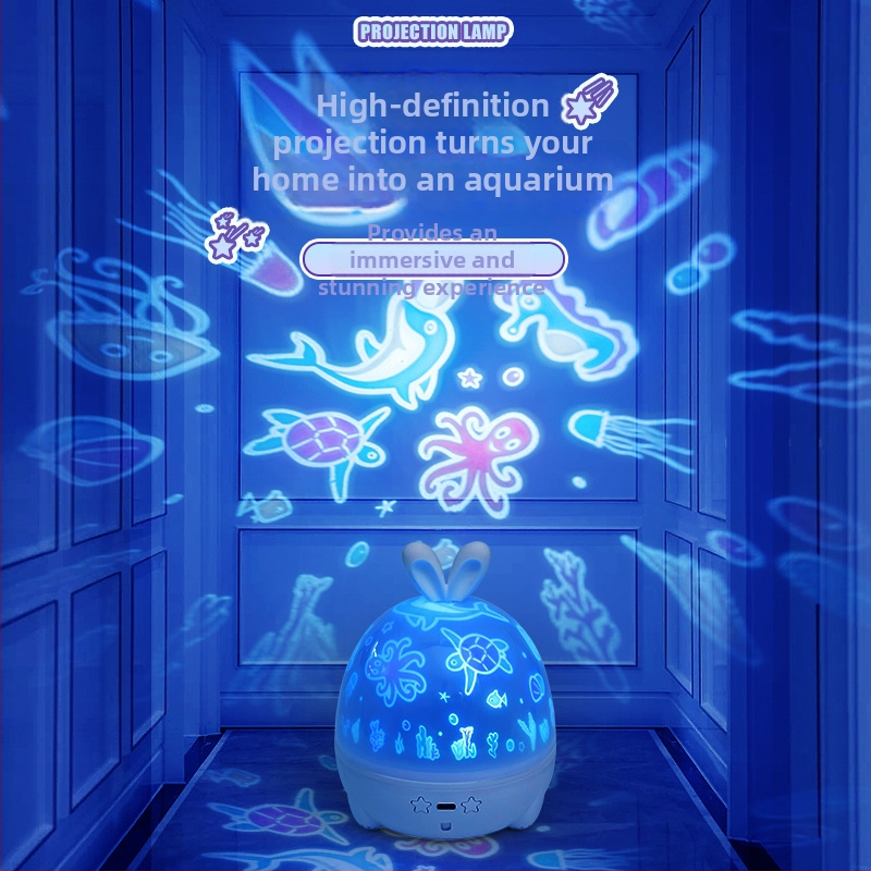 Projektor zvjezdajanog neba sa glazbenom kutijom — dječja noćna lampica, napajanje USB ili baterije, zvučna funkcija, bez pametne kontrole