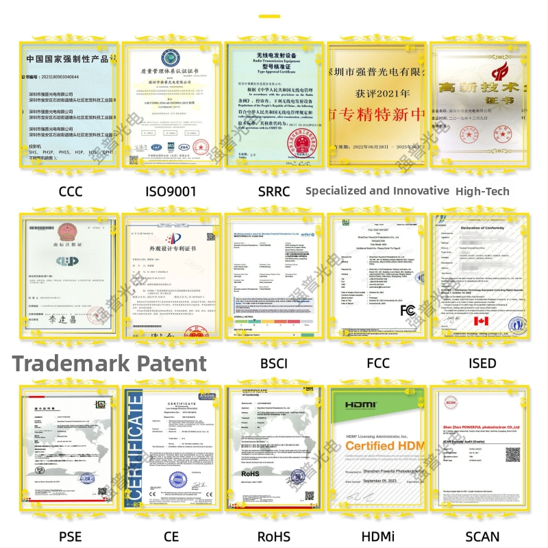 Qiangpu Prijenosni projektor | Kućni mini projektor, Razlučivost 480P (720x480), Jas 30, Snaga ≤24W