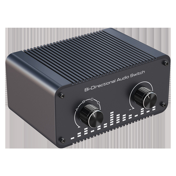 Analogni audio prekidač AU002, 4 ulaza 1 izlaz, stereo lijevi i desni kanali, duljina kabla 3 m, 1 godina jamstva