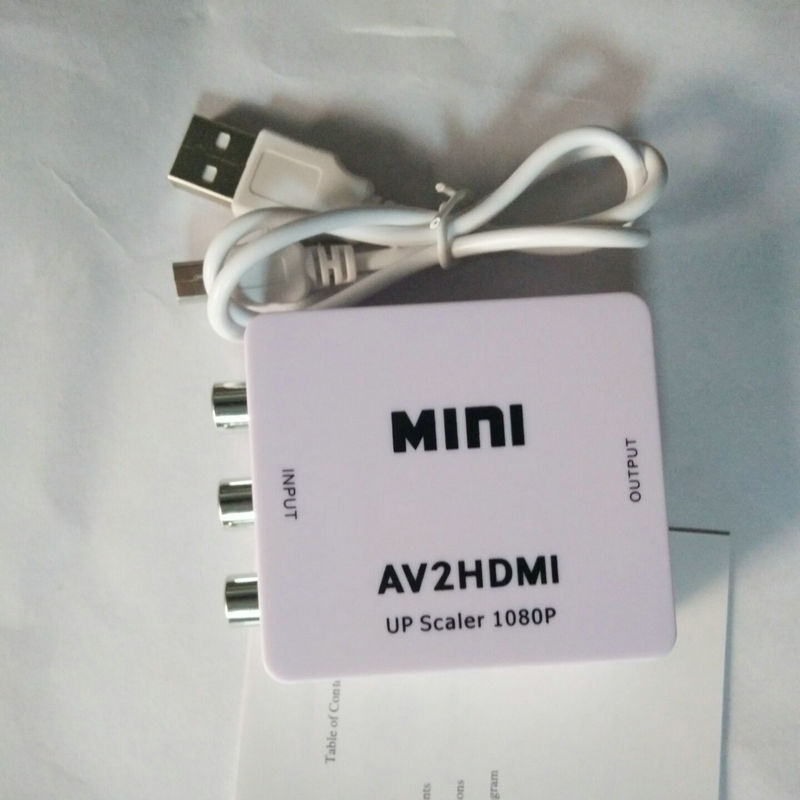 Convertor Mini AV la HDMI, intrare RCA către HDMI, 1080p